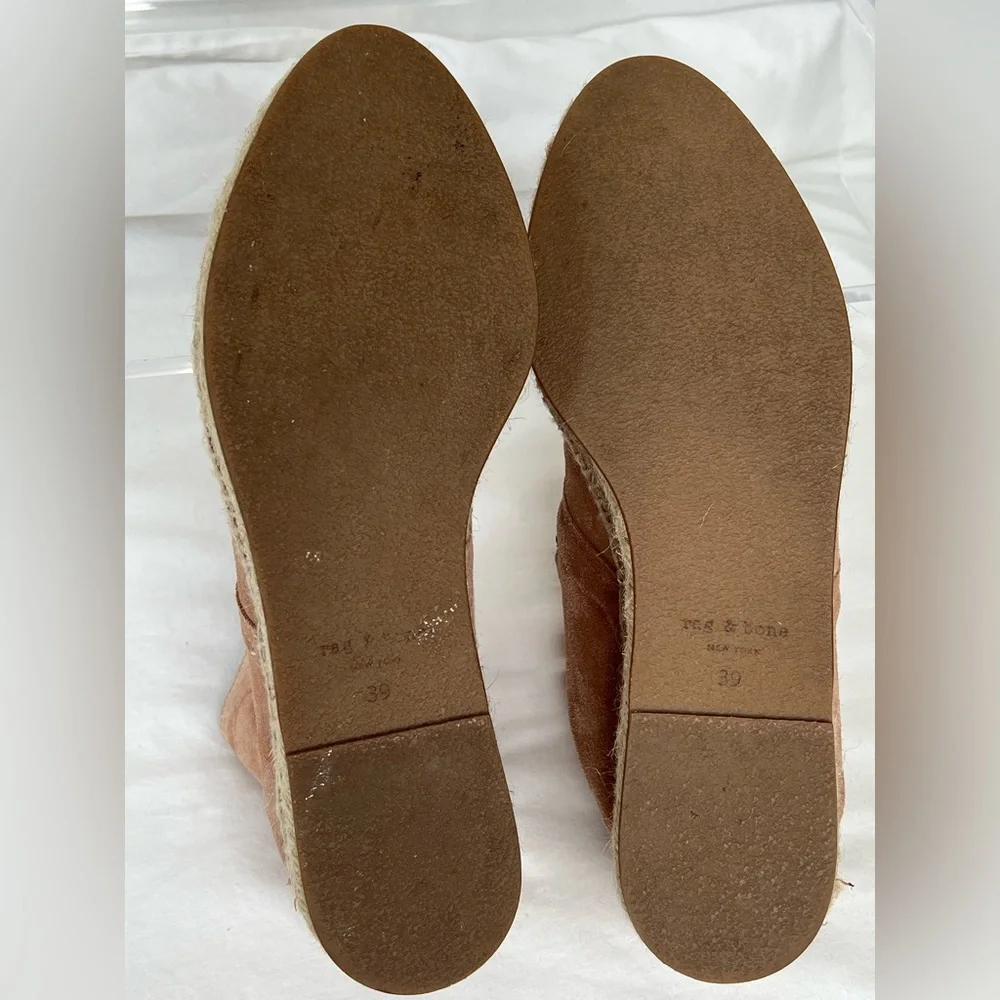 Rag and bone Suede Espadrille Booties, Tan  Women’s Sz 39
